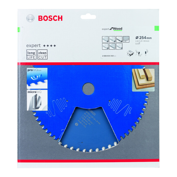 Lame de scie circulaire Bosch Expert for Wood 254 x 30 x 2,6 mm 54