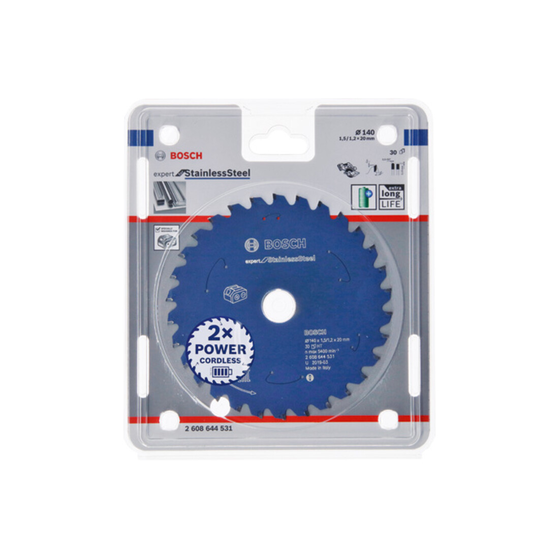 Expert Bosch pour l'acier inoxydable 20 mm HLTCG mm