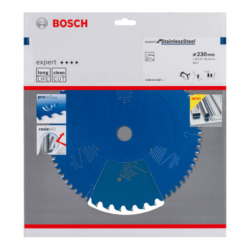 Lame de scie circulaire Bosch Expert pour acier inoxydable 230 x 25,4 x 1,9 x 1,9 x 46