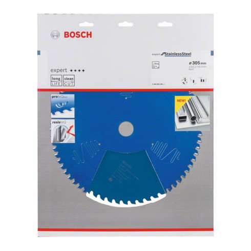 Lame de scie circulaire Bosch Expert pour acier inoxydable 305 x 25,4 x 2,5 x 2,5 x 60