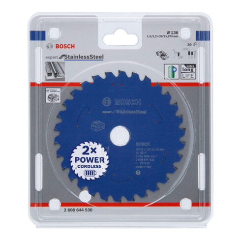 Expert Bosch pour l'acier inoxydable 20 mm HLTCG mm