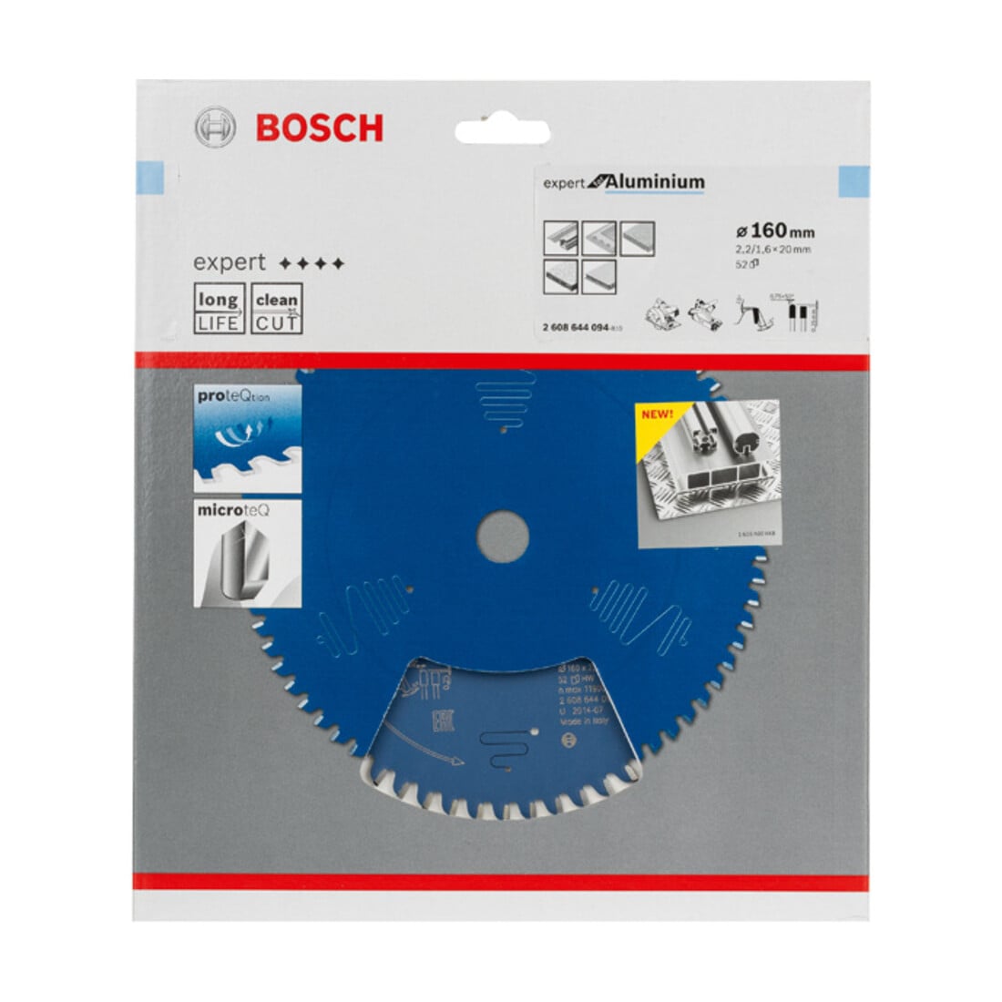 Lame de scie circulaire Bosch Expert pour aluminium 160 x 20 x 2,2 mm 52