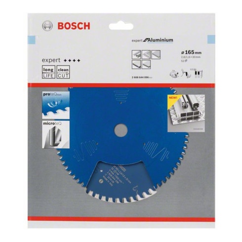 Lame de scie circulaire Bosch Expert pour aluminium 165 x 30 x 2,6 mm 52