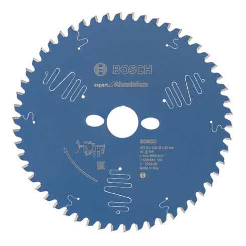 Lame de scie circulaire Bosch Expert pour aluminium 210 x 30 x 2,6 mm 54