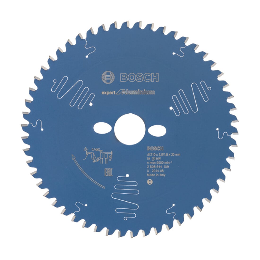 Lame de scie circulaire Bosch Expert pour aluminium 210 x 30 x 2,6 mm 54