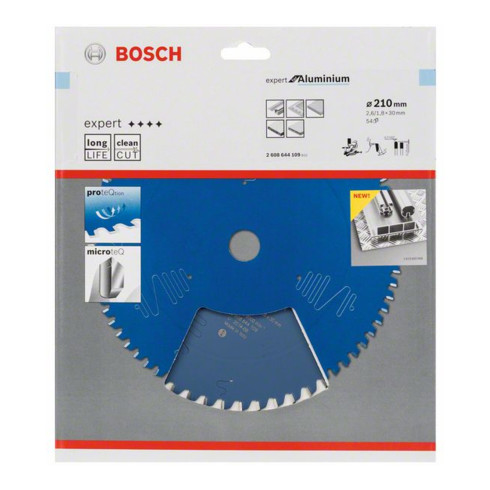 Lame de scie circulaire Bosch Expert pour aluminium 210 x 30 x 2,6 mm 54