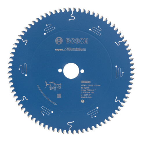 Lame de scie circulaire Bosch Expert pour aluminium 240 x 30 x 2,8 mm 80