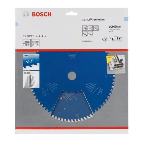 Lame de scie circulaire Bosch Expert pour aluminium 240 x 30 x 2,8 mm 80