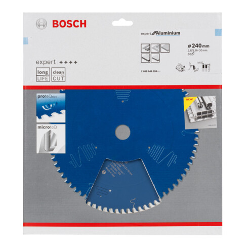 Lame de scie circulaire Bosch Expert pour aluminium 240 x 30 x 2,8 mm 80