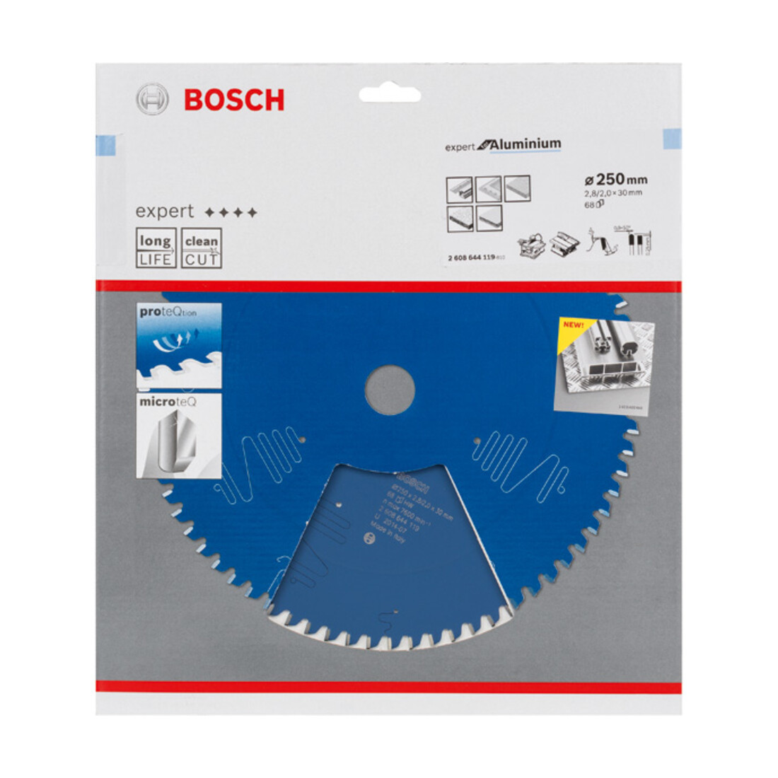 Lame de scie circulaire Bosch Expert pour aluminium 250 x 30 x 2,8 mm 68