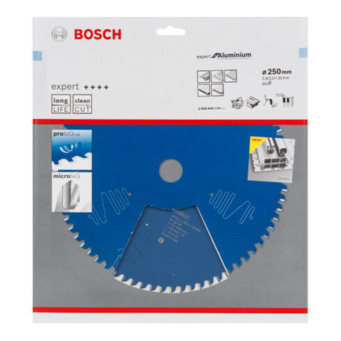 Lame de scie circulaire Bosch Expert pour aluminium 250 x 30 x 2,8 mm 68