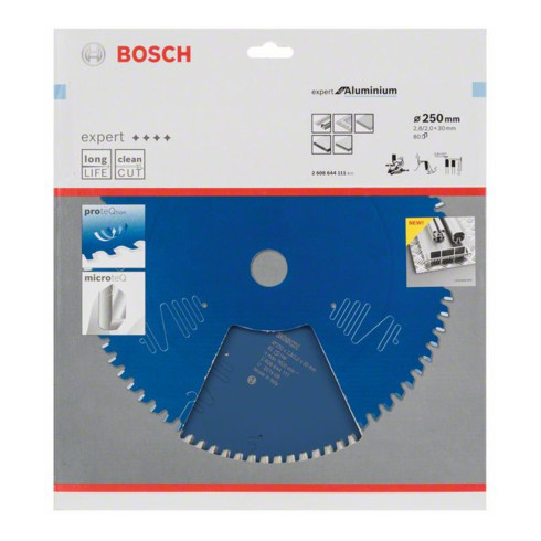 Lame de scie circulaire Bosch Expert pour aluminium 250 x 30 x 2,8 mm 80