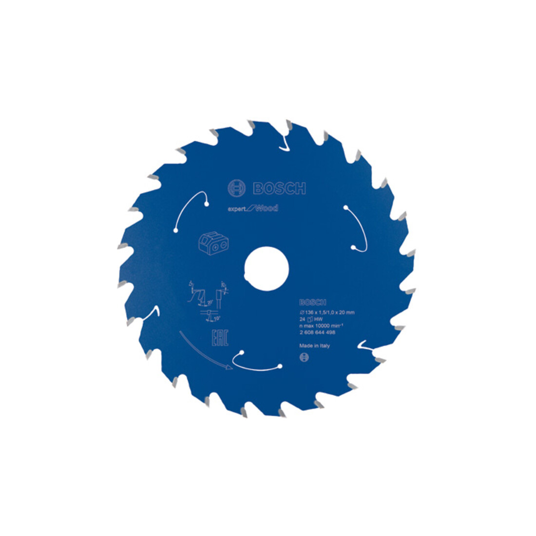 Lame de scie circulaire Bosch Expert pour bois 136 x 1,5/1 x 20 24 dents