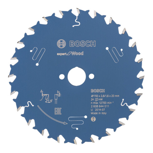 Lame de scie circulaire Bosch Expert pour bois 150 x 20 x 2,6 mm 24