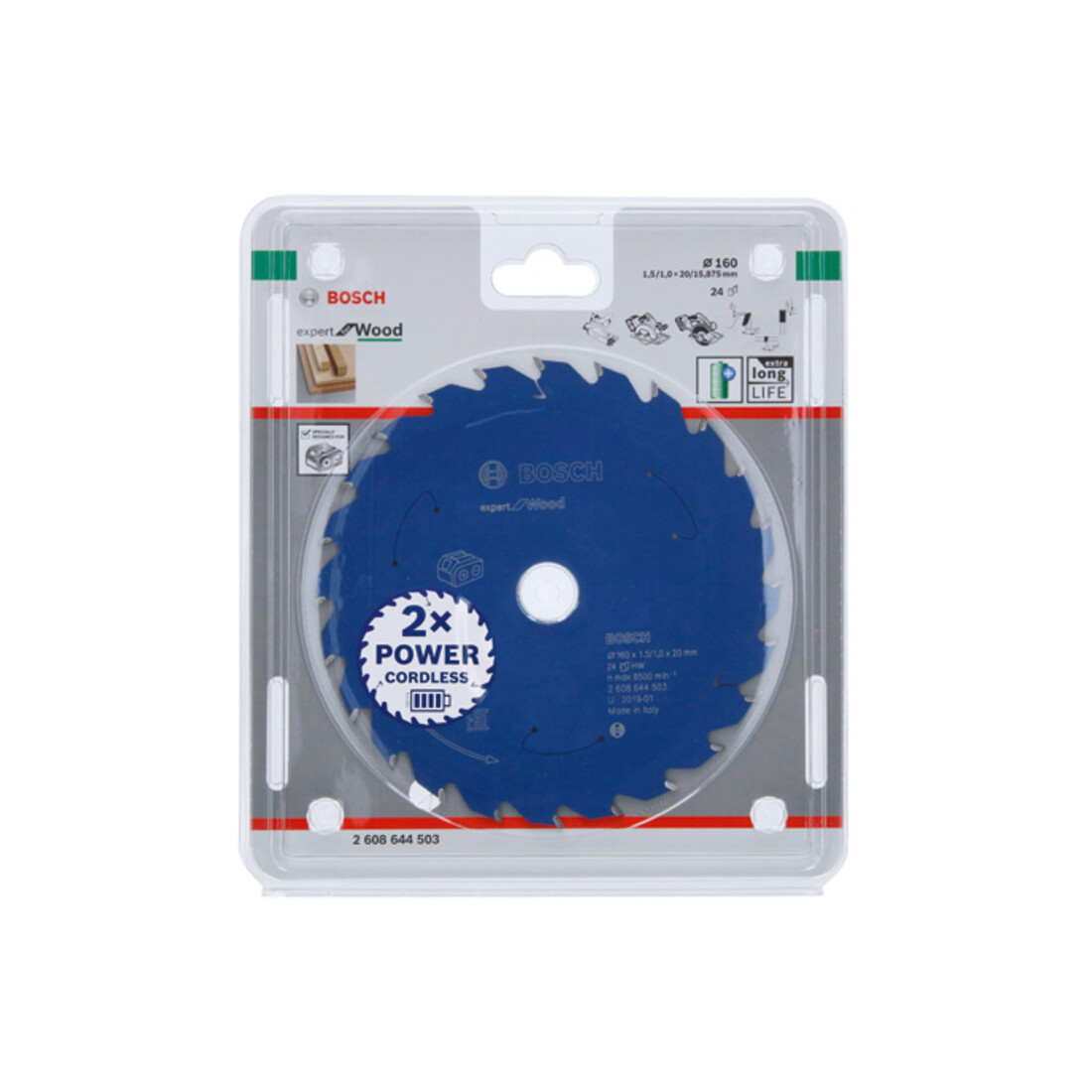 Lame de scie circulaire Bosch Expert pour bois 160 x 1,5/1 x 20 24 dents