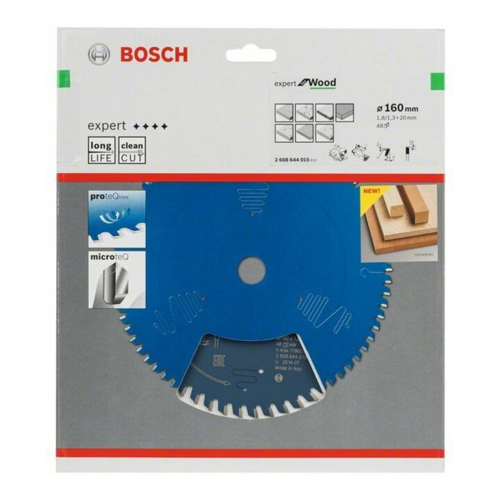 Lame de scie circulaire Bosch Expert pour bois 160 x 20 x 1,8 mm 48