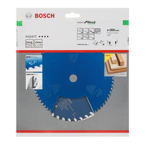 Lame de scie circulaire Bosch Expert pour bois 160 x 20 x 2,6 mm 36