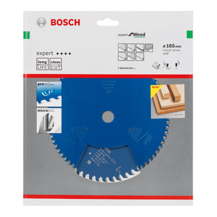 Lame de scie circulaire Bosch Expert pour bois 165 x 30 x 2,6 mm 48