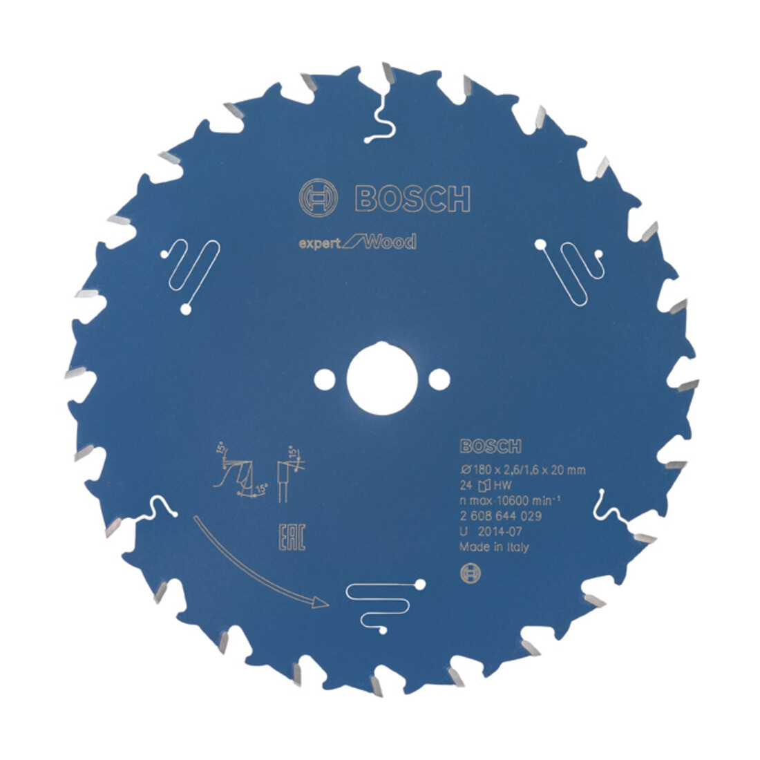 Lame de scie circulaire Bosch Expert pour bois 180 x 20 x 2,6 mm 24