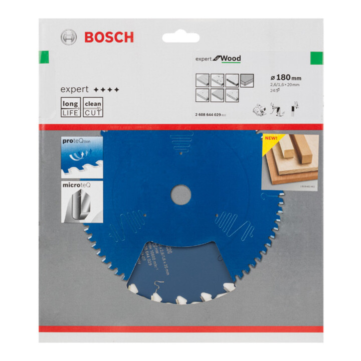 Lame de scie circulaire Bosch Expert pour bois 180 x 20 x 2,6 mm 24