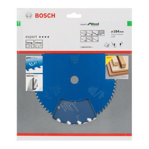 Lame de scie circulaire Bosch Expert pour bois 184 x 30 x 2,6 mm 24
