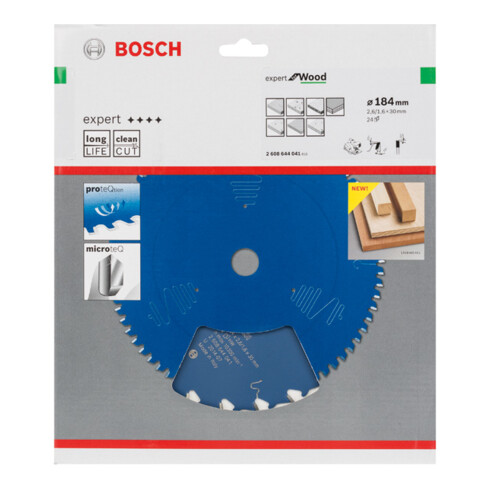 Lame de scie circulaire Bosch Expert pour bois 184 x 30 x 2,6 mm 24