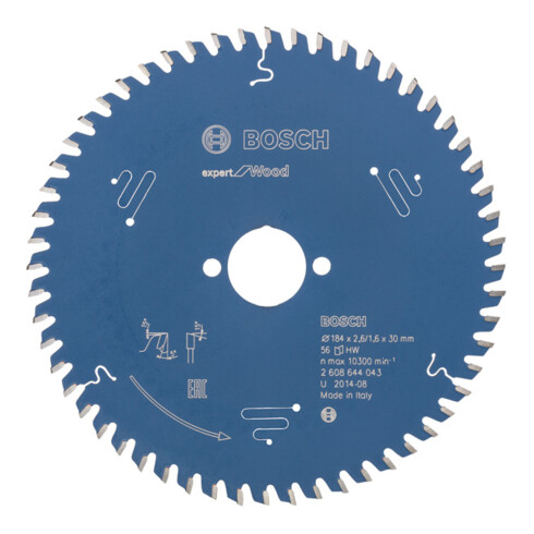 Lame de scie circulaire Bosch Expert pour bois 184 x 30 x 2,6 mm 56