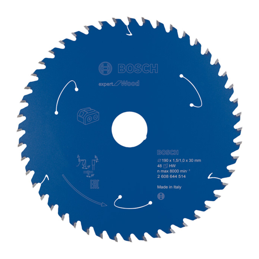 Lame de scie circulaire Bosch Expert pour bois 190 x 1,5/1 x 30 48 dents