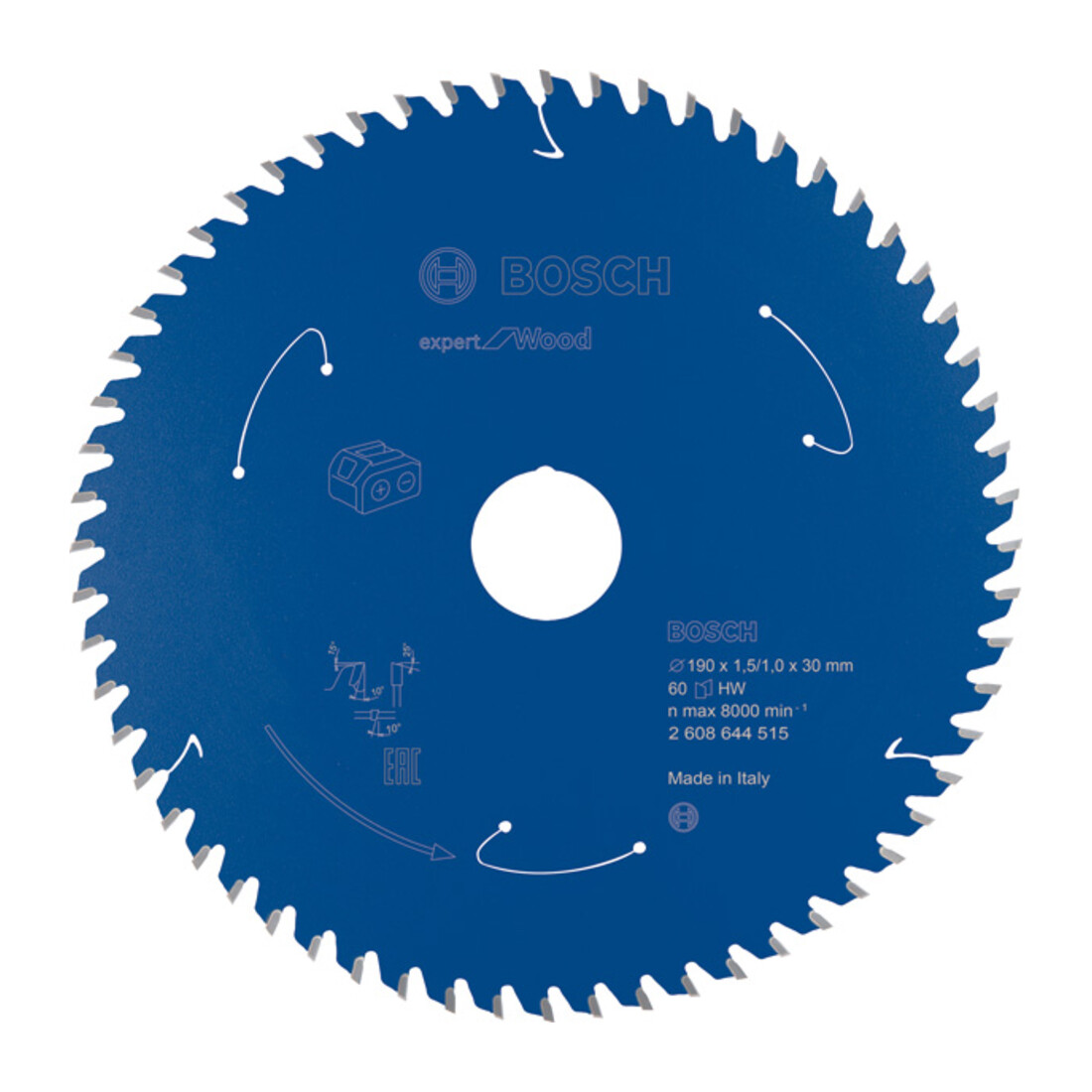 Lame de scie circulaire Bosch Expert pour bois 190 x 1,5/1 x 30 60 dents