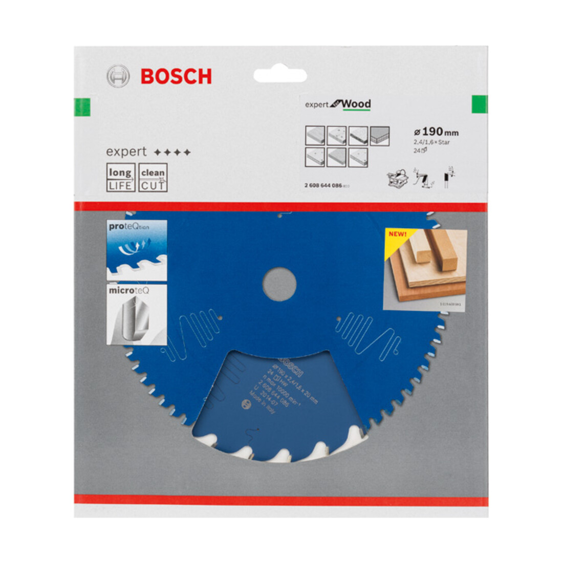 Lame de scie circulaire Bosch Expert pour bois 190 x 2,4 mm 24