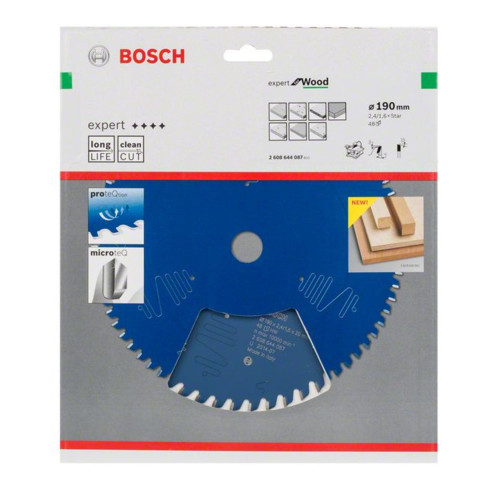 Lame de scie circulaire Bosch Expert pour bois 190 x 2,4 mm 48