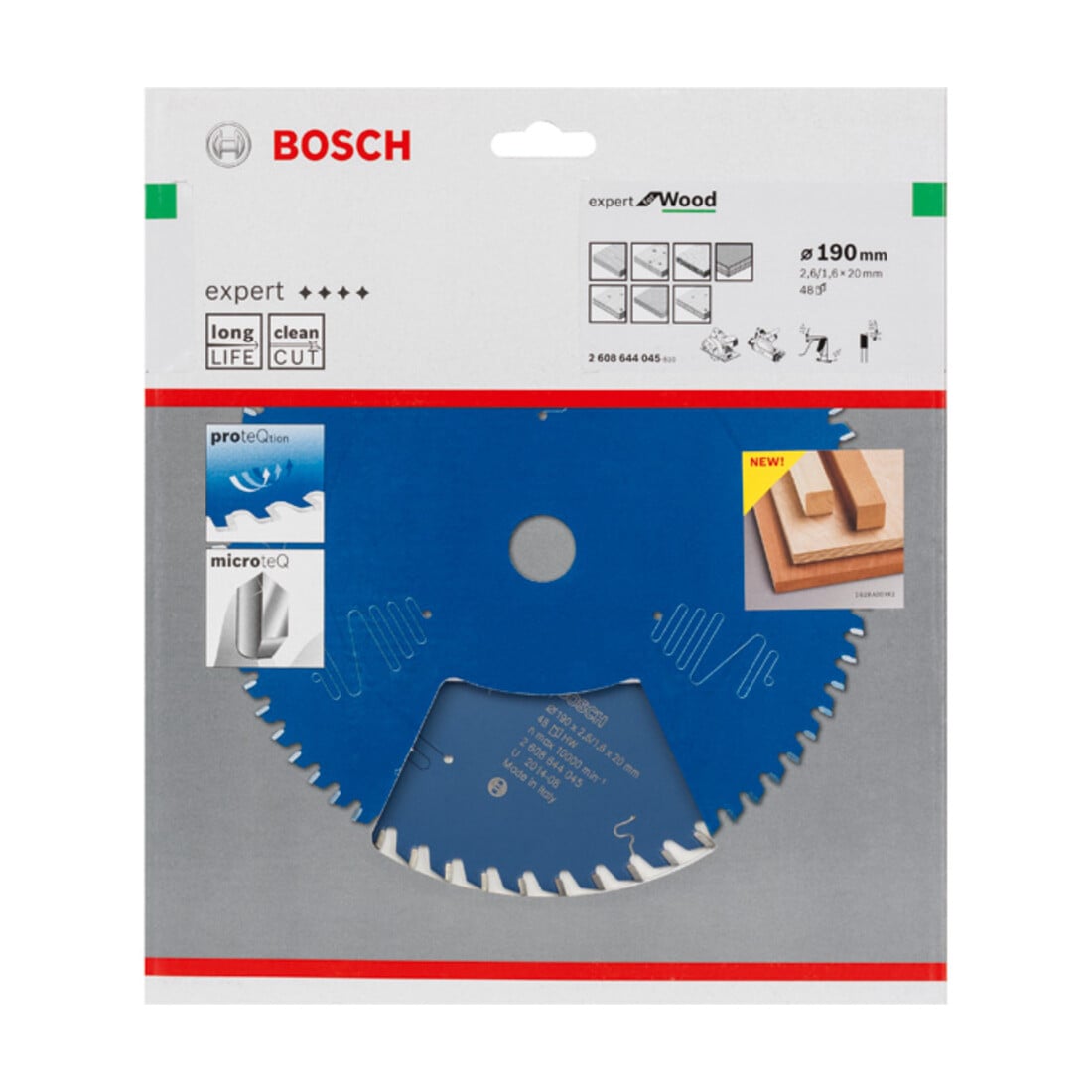 Lame de scie circulaire Bosch Expert pour bois 190 x 20 x 2,6 mm 48