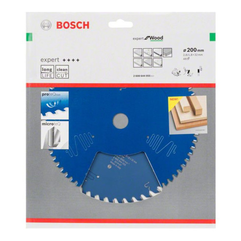 Lame de scie circulaire Bosch Expert pour bois 200 x 32 x 2,8 mm 48