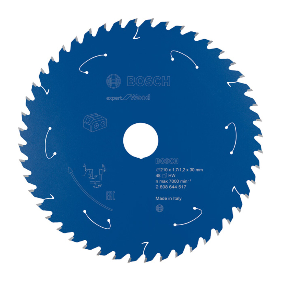 Lame de scie circulaire Bosch Expert pour bois 210 x 1,7/1,2 x 30 48 dents