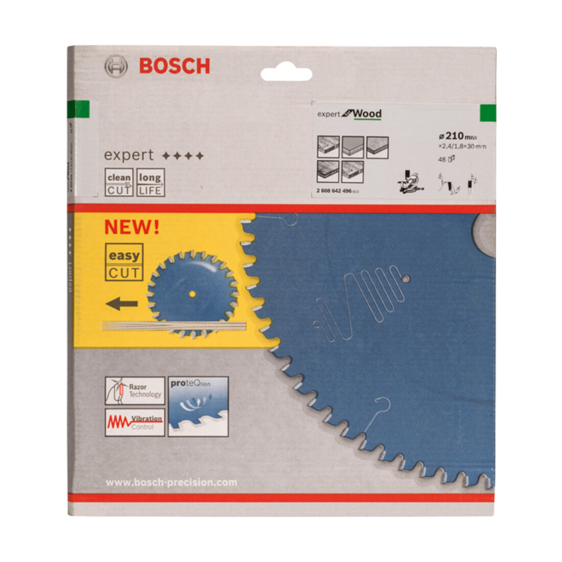 Lame de scie circulaire Bosch Expert pour bois 210 x 30 x 2,4 mm 48
