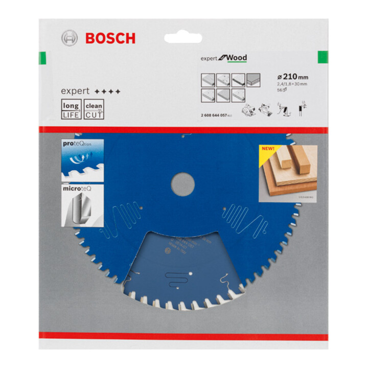 Lame de scie circulaire Bosch Expert pour bois 210 x 30 x 2,4 mm 56