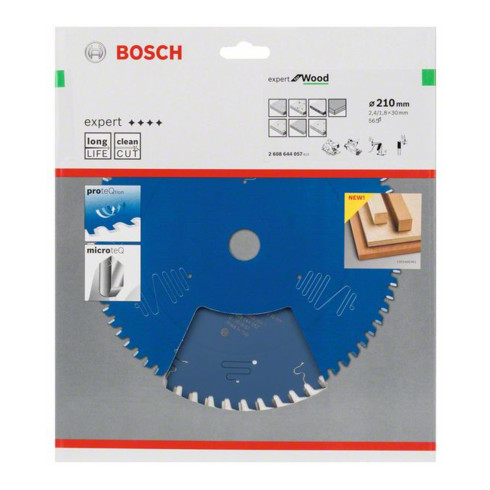 Lame de scie circulaire Bosch Expert pour bois 210 x 30 x 2,4 mm 56