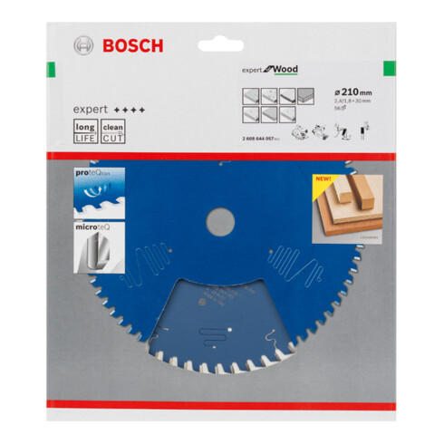 Lame de scie circulaire Bosch Expert pour bois 210 x 30 x 2,4 mm 56