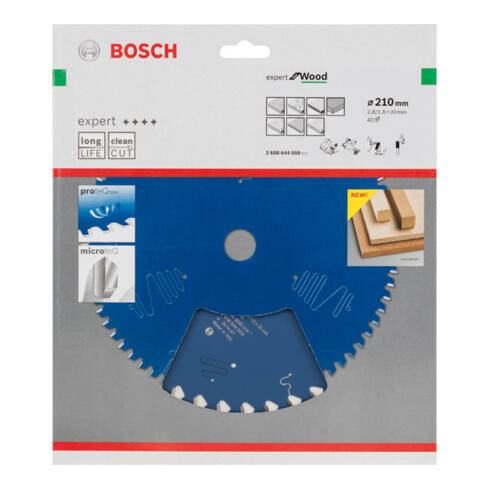 Lame de scie circulaire Bosch Expert pour bois 210 x 30 x 2,8 mm 40