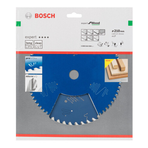 Lame de scie circulaire Bosch Expert pour bois 210 x 30 x 2,8 mm 48
