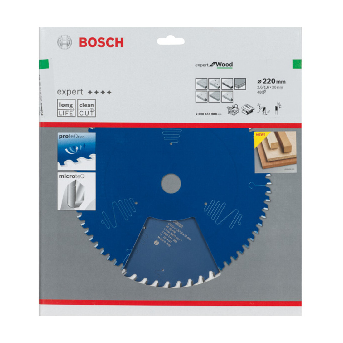 Lame de scie circulaire Bosch Expert pour bois 220 x 30 x 2,6 mm 48