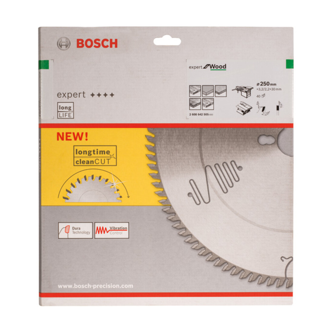 Lame de scie circulaire Bosch Expert pour bois 250 x 30 x 3,2 mm 40
