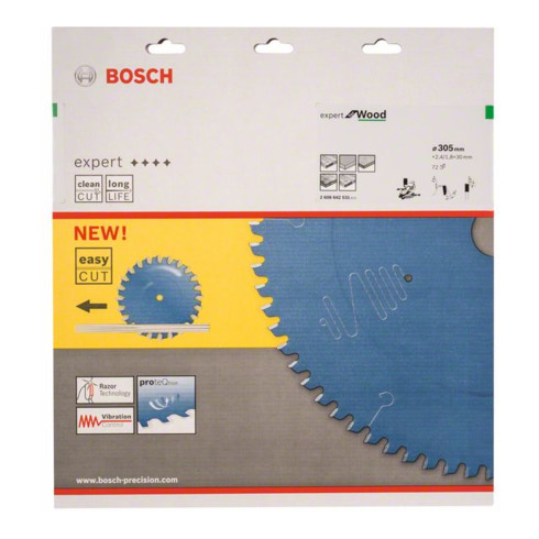 Lame de scie circulaire Bosch Expert pour bois 305 x 30 x 2,4 mm 72