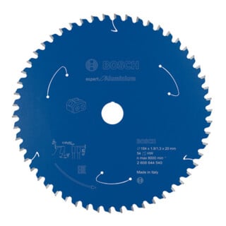 Lame de scie circulaire Bosch Expert for Aluminium pour les scies circulaires manuelles et sans fil à coupe plongeante et les scies à métaux sèches sans fil