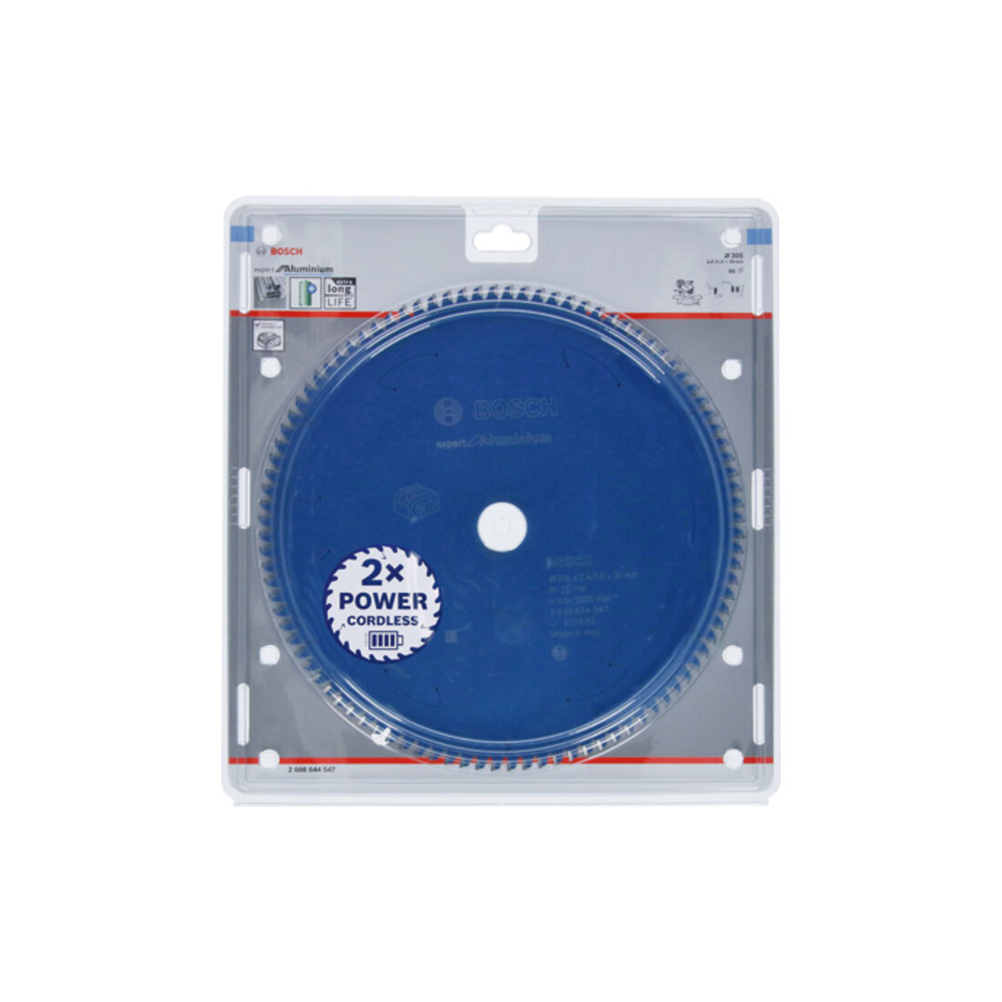 Lame de scie circulaire Bosch Expert pour l'aluminium pour scies à batterie 305 x 2,4/1,8 x 30 96 dents