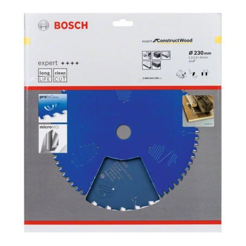 Lame de scie circulaire Bosch Expert pour la construction en bois 230 x 30 x 2,0 mm 30