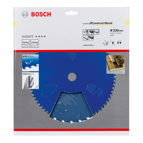 Lame de scie circulaire Bosch Expert pour la construction en bois 230 x 30 x 2,0 mm 30