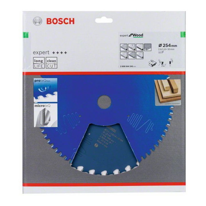 Lame de scie circulaire Bosch Expert pour le bois 254 x 30 x 2,6 mm 32