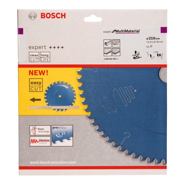 Lame de scie circulaire Bosch Expert pour matériaux multiples 210 x 30 x 2,4 mm 54