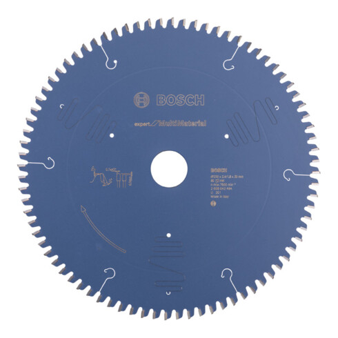 Lame de scie circulaire Bosch Expert pour matériaux multiples 250 x 30 x 2,4 mm 80